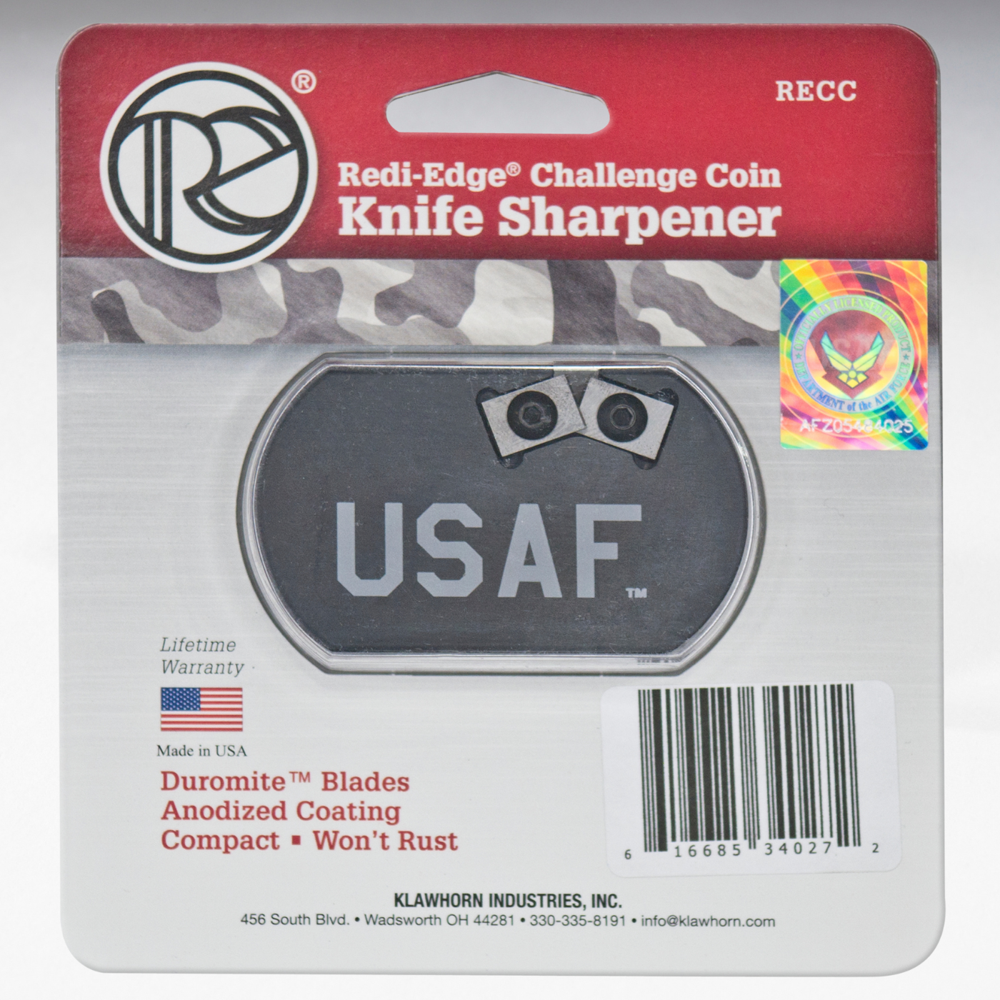 Challenge Coin Knife Sharpener – USAF