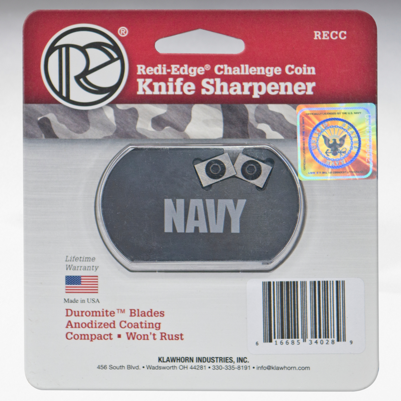 Challenge Coin Knife Sharpener – US Navy